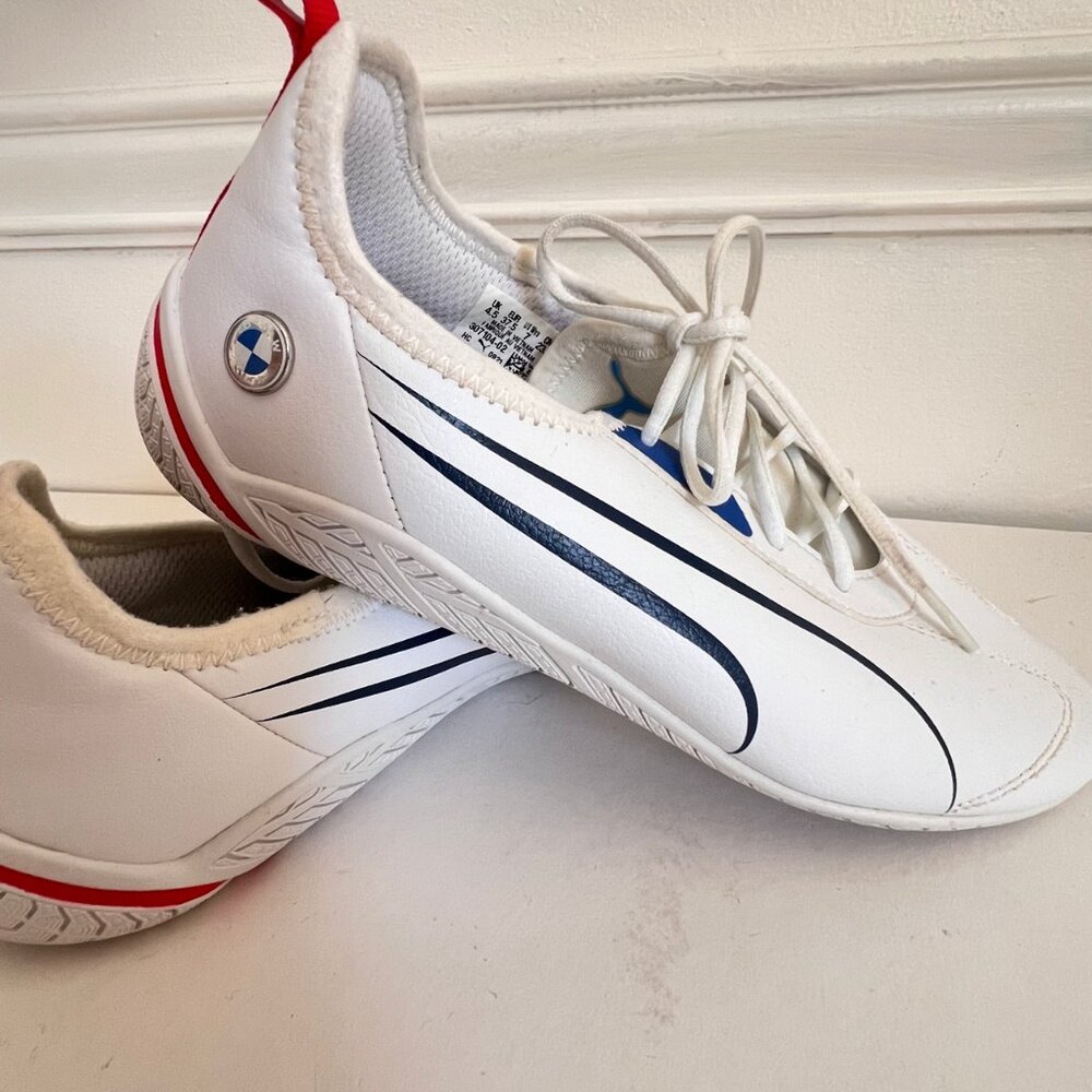 PUMA Womens BMW Motorsport Ridge Cat Lace Up White Sneakers 7